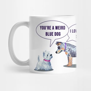 heeler and westie love Mug